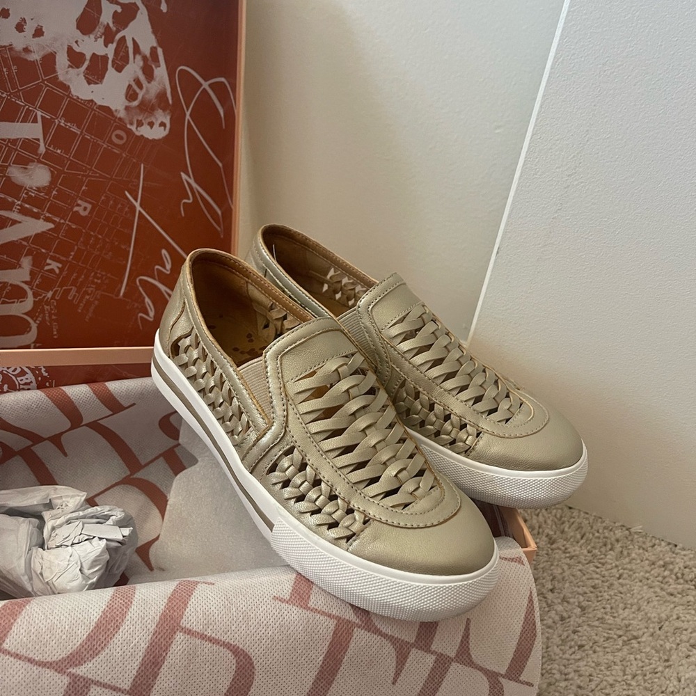 Women's Tan Slip-On Loafers - Picture 2 of 6